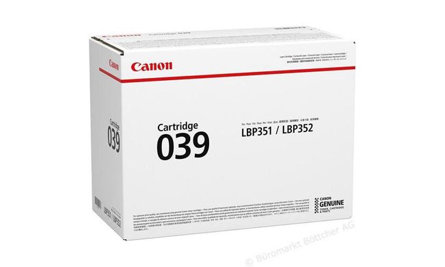 Картридж Canon 039 LBP351/352 Black (11000 стр)