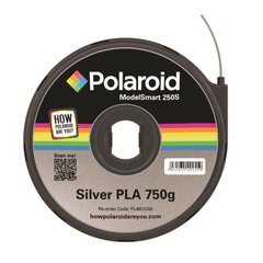 Картридж з ниткою 1.75мм / 0.75кг PLA Polaroid ModelSmart 250s, сріблястий
